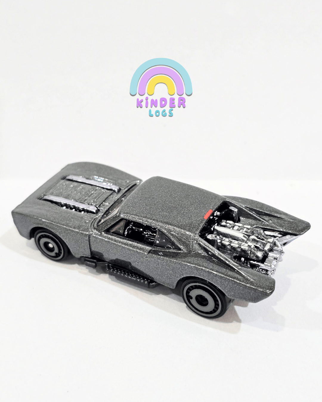 Hot Wheels Batmobile 2026 - Grey (Uncarded - New) - Kinder Logs