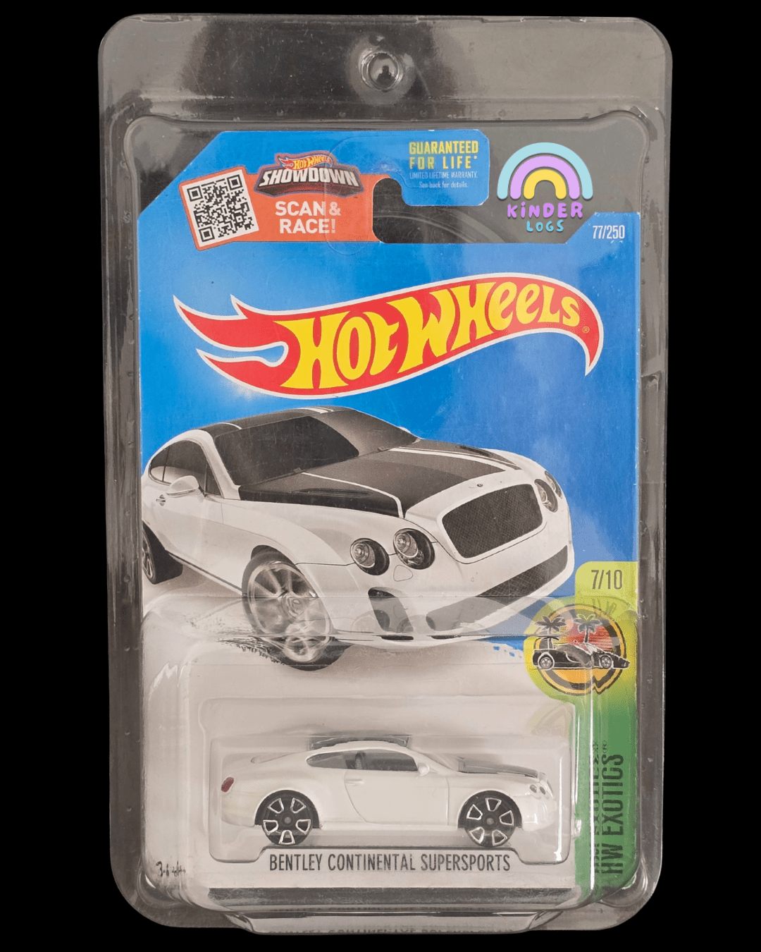 Hot Wheels Bentley Continental Supersports - White (Imported) - Kinder Logs