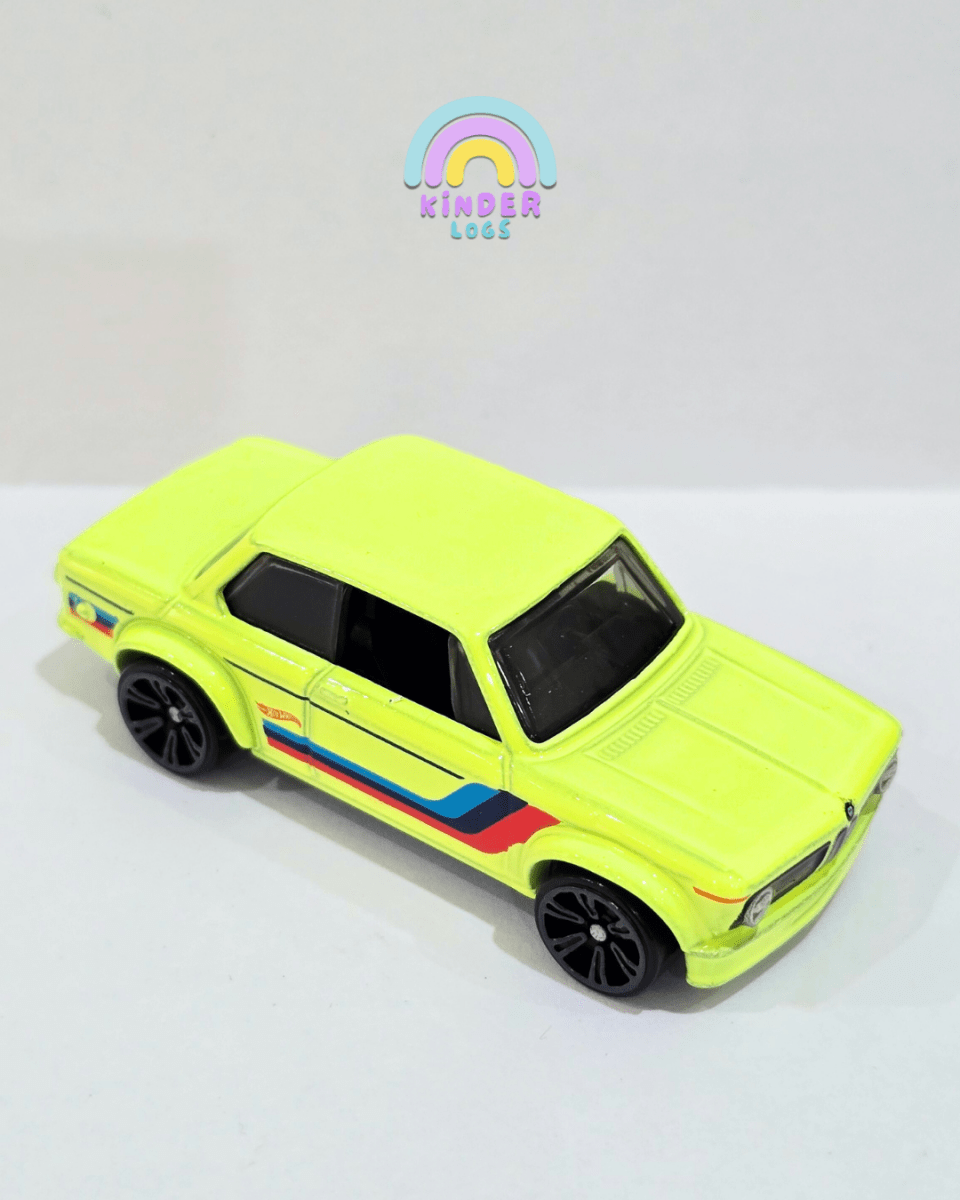 Hot Wheels BMW 2002 Neon Speeders - Green (Uncarded) - Kinder Logs