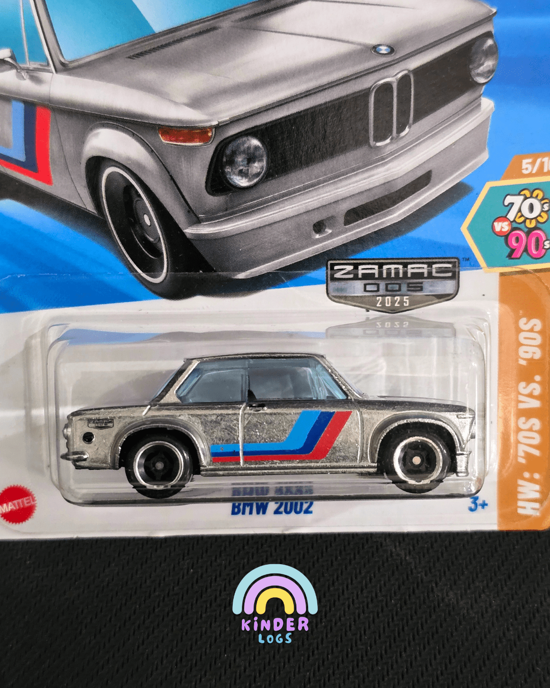 Hot Wheels BMW 2002 - ZAMAC 005 (2025) - Kinder Logs