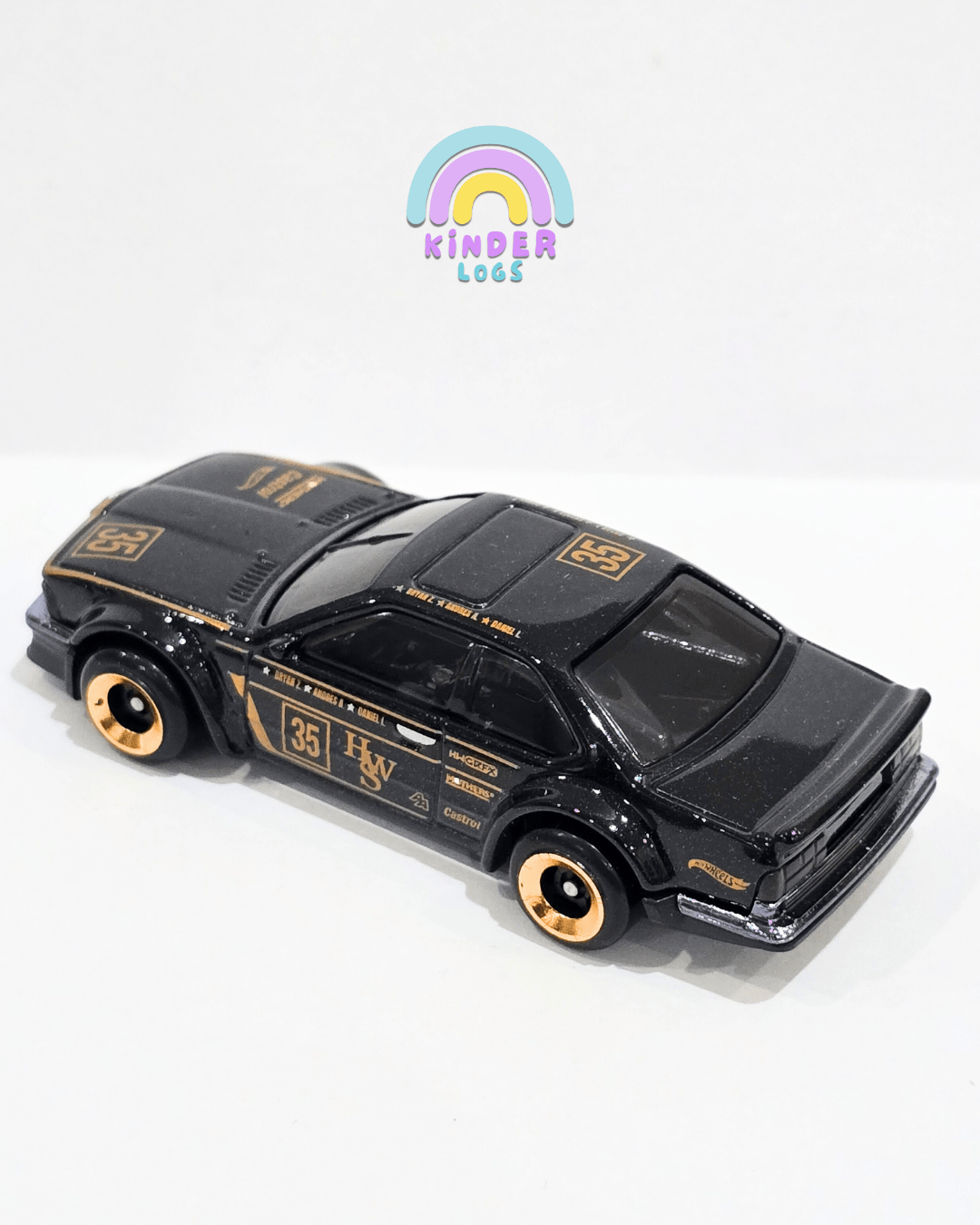 Hot Wheels BMW 635 CSi - Black (Uncarded) - Kinder Logs