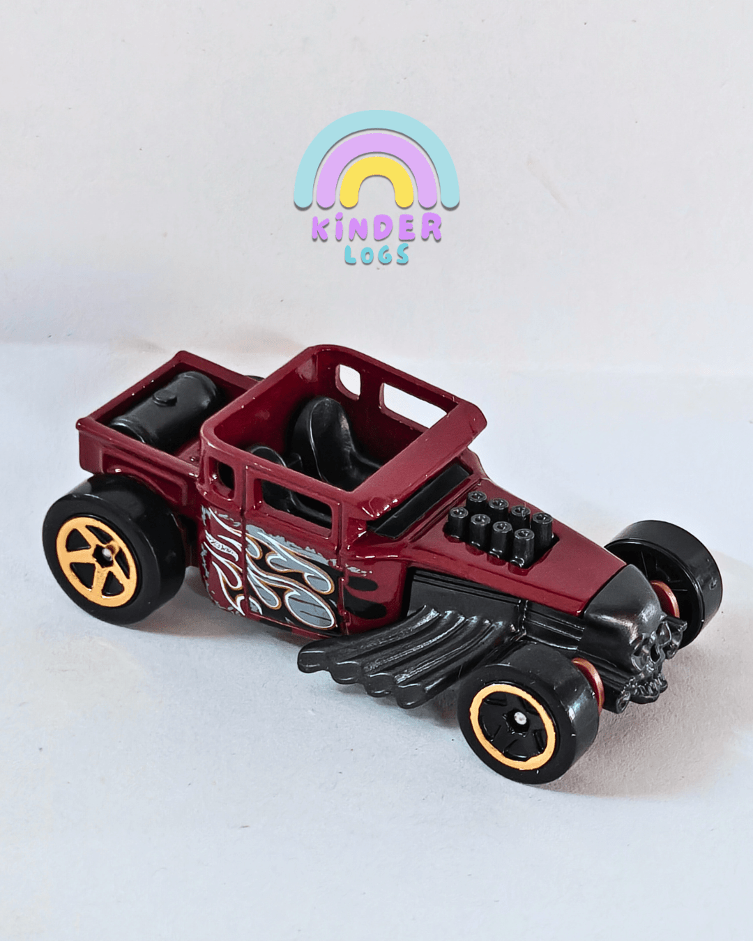 Hot Wheels Bone Shaker - Maroon (Uncarded - New) - Kinder Logs