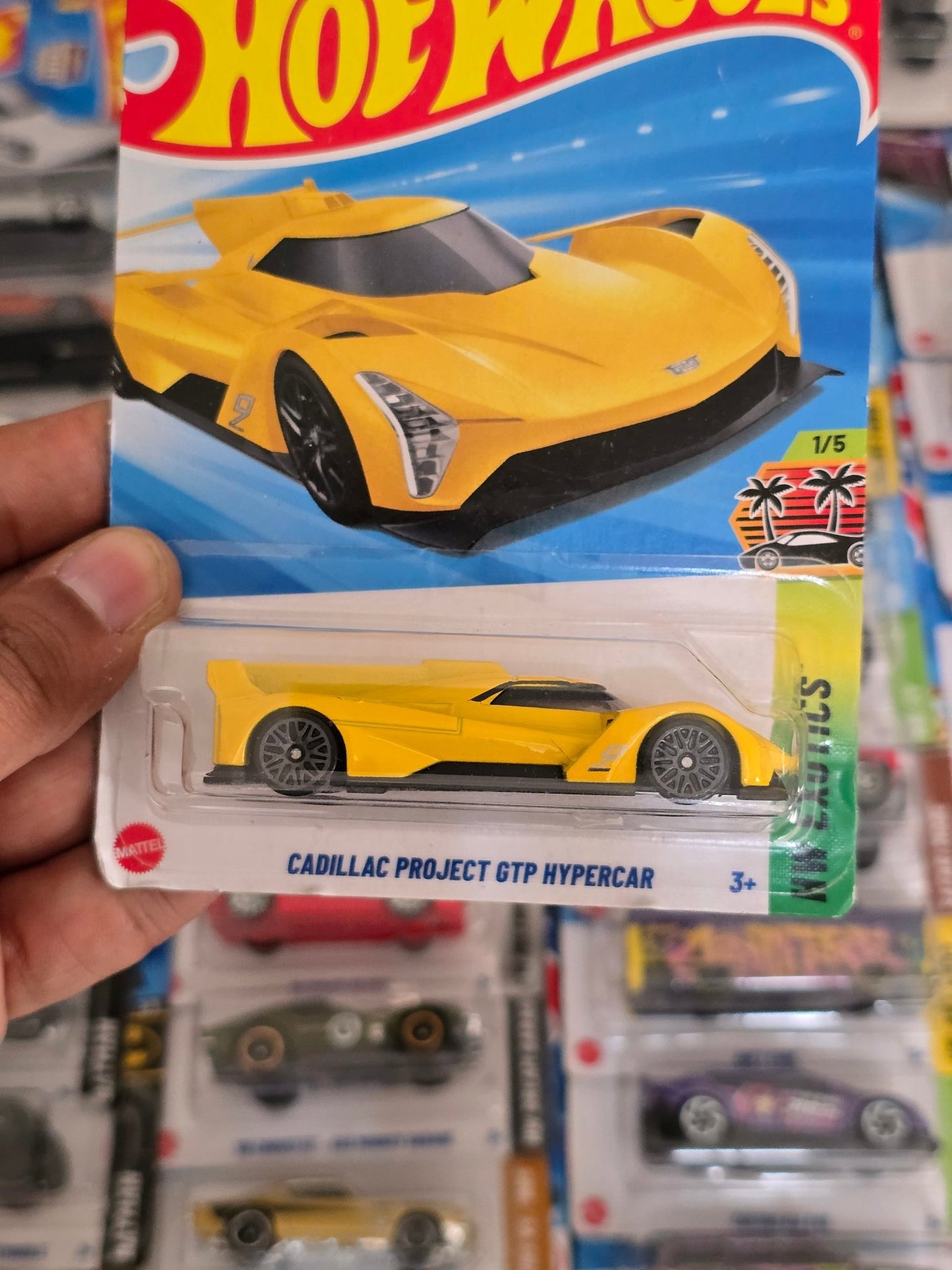 Hot Wheels Cadillac Project GTP Hypercar - Yellow (Imported) - Kinder Logs