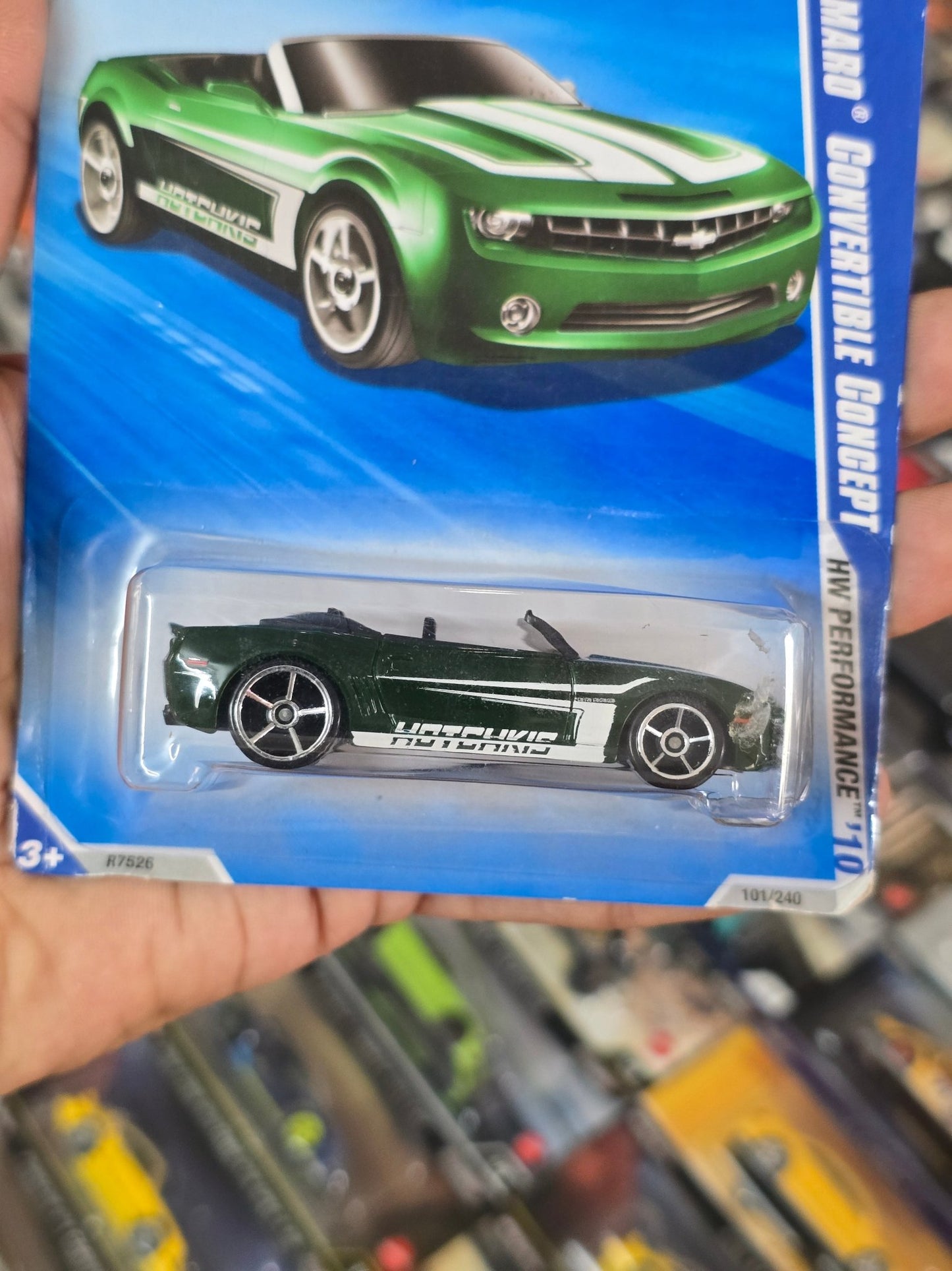 Hot Wheels Chevrolet Camaro Convertible Concept (2009 Card) - Kinder Logs