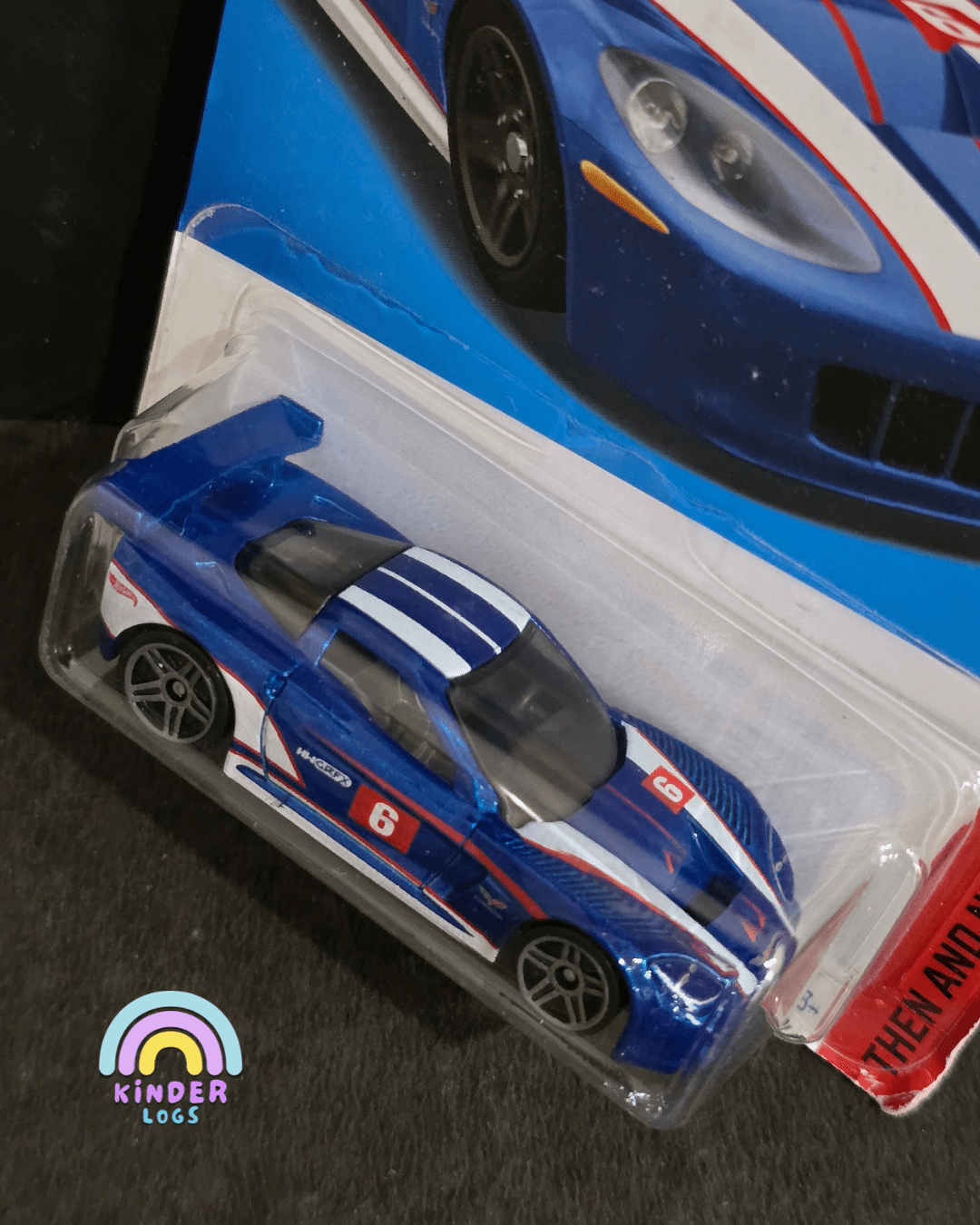 Hot Wheels Chevrolet Corvette C6R - Blue (Imported) - Kinder Logs