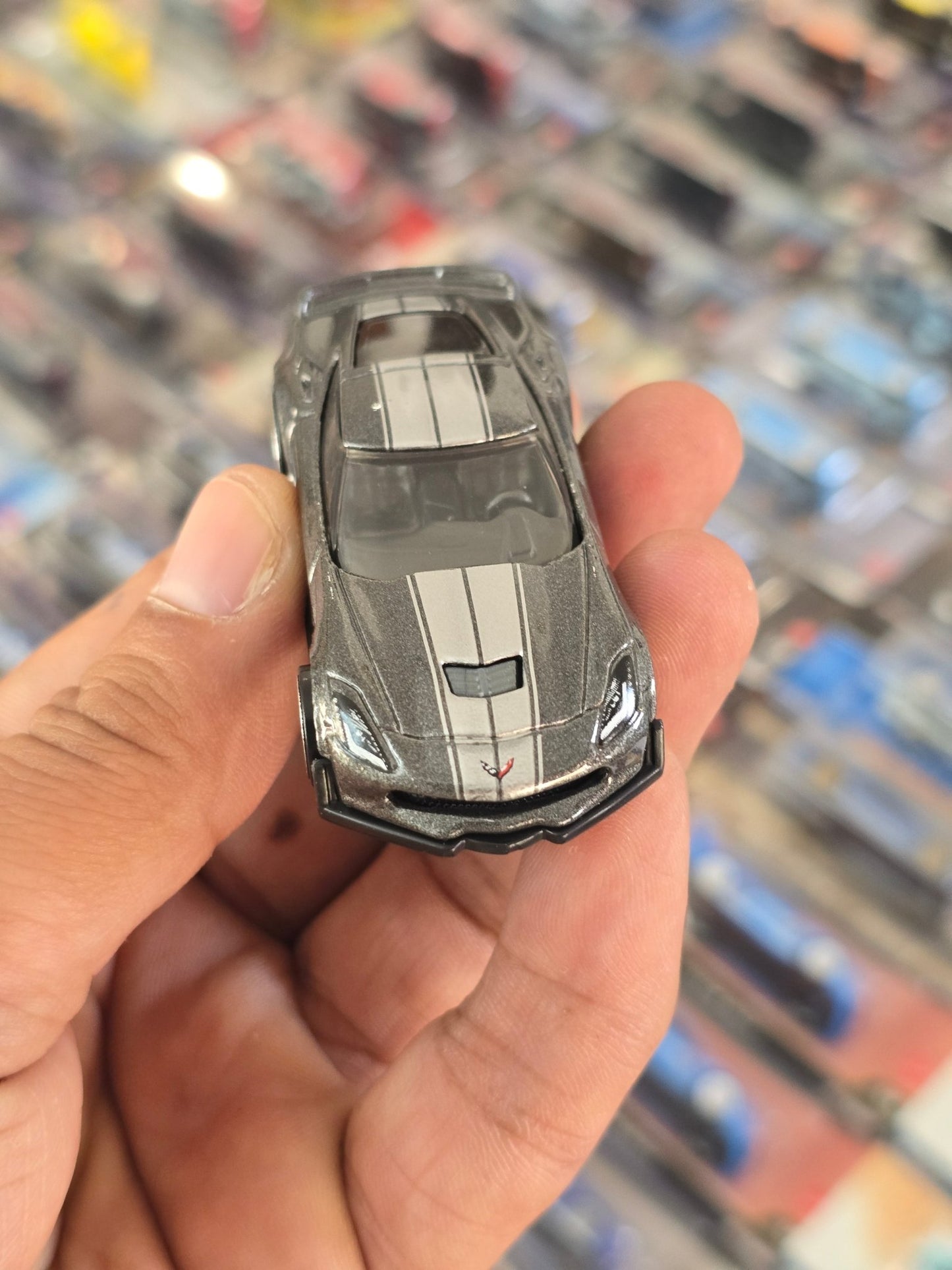 Hot Wheels Chevrolet Corvette C7 Z06 - Grey (Uncarded) - Kinder Logs