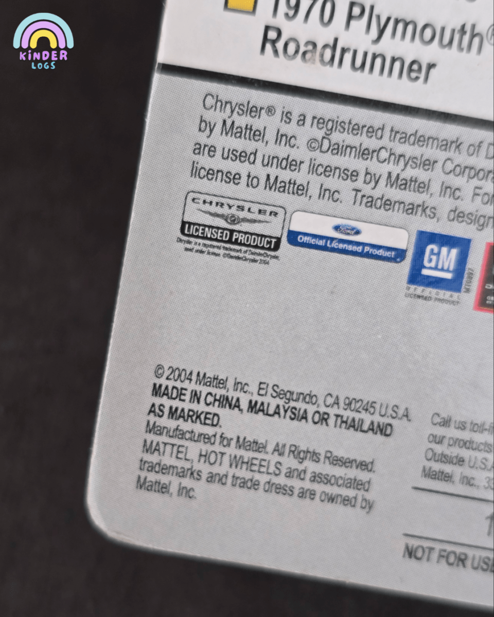 Hot Wheels Classics Purple Passion - Dark Purple (Series 1 #20) - Kinder Logs