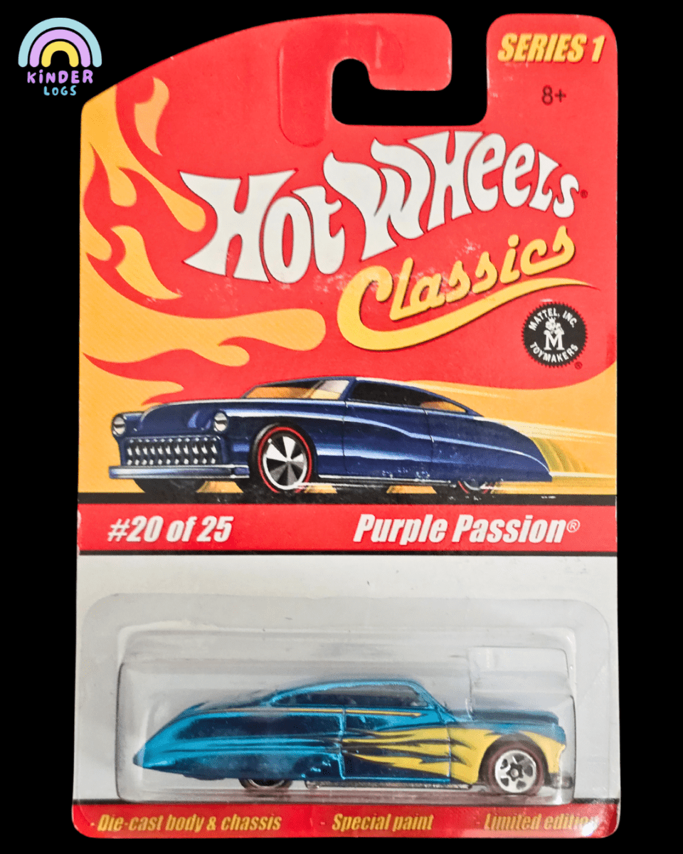 Hot Wheels Classics Purple Passion - Turquoise (Series 1 #20) - Kinder Logs