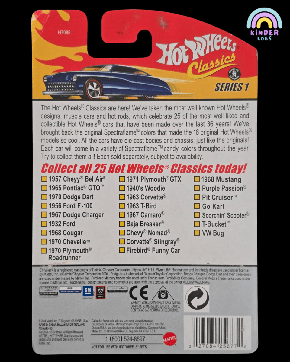 Hot Wheels Classics Purple Passion - Turquoise (Series 1 #20) - Kinder Logs
