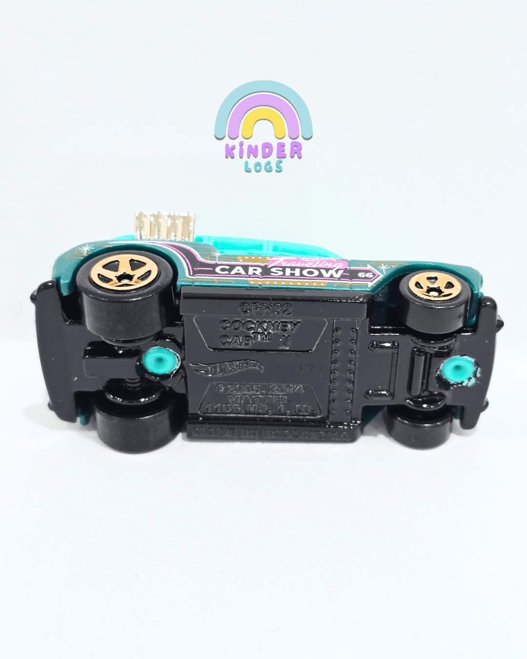 Hot Wheels Cockney Cab - Turquoise (Uncarded) - Kinder Logs