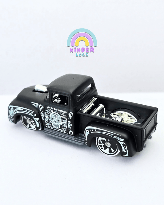 Hot Wheels Custom 1956 Ford Truck - Matte Black (Uncarded - New) - Kinder Logs