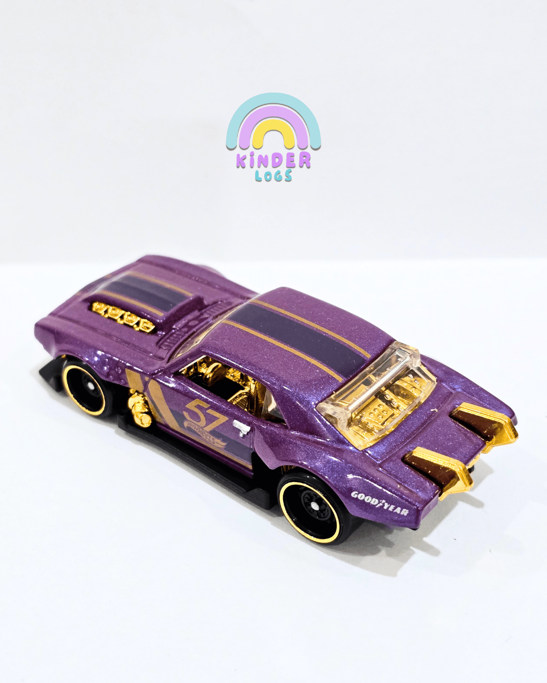 Hot Wheels Custom 1968 Chevrolet Camaro - 57th Anniversary (Uncarded) - Kinder Logs
