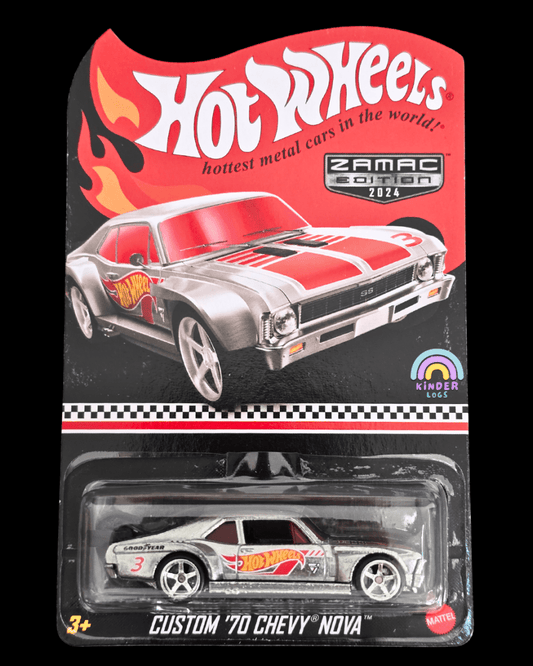 Hot Wheels Custom 1970 Chevy Nova - 2024 ZAMAC Collector Edition - Kinder Logs