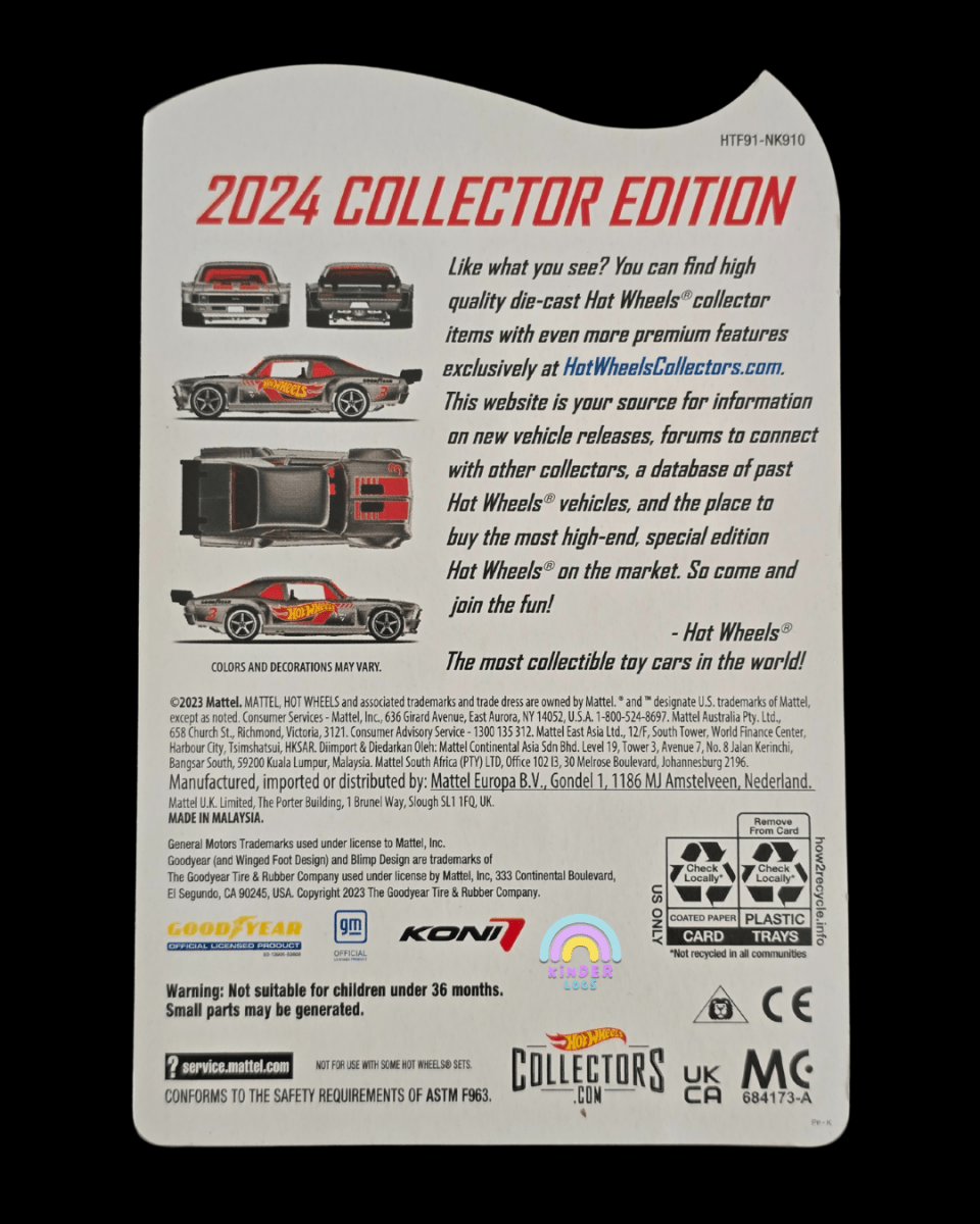 Hot Wheels Custom 1970 Chevy Nova - 2024 ZAMAC Collector Edition - Kinder Logs