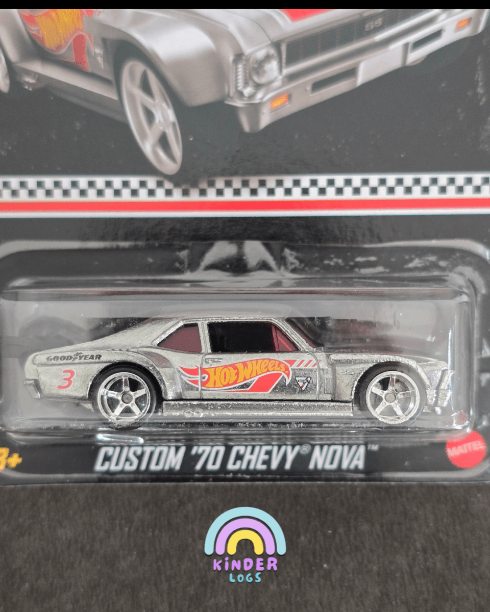 Hot Wheels Custom 1970 Chevy Nova - 2024 ZAMAC Collector Edition - Kinder Logs