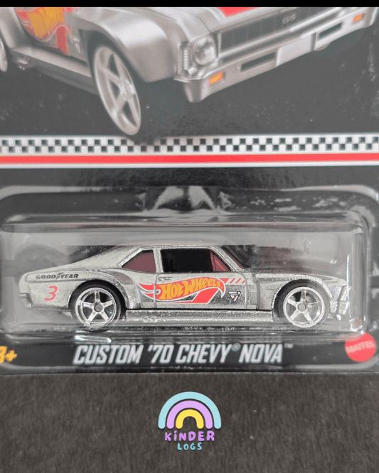 Hot Wheels Custom 1970 Chevy Nova - 2024 ZAMAC Collector Edition - Kinder Logs