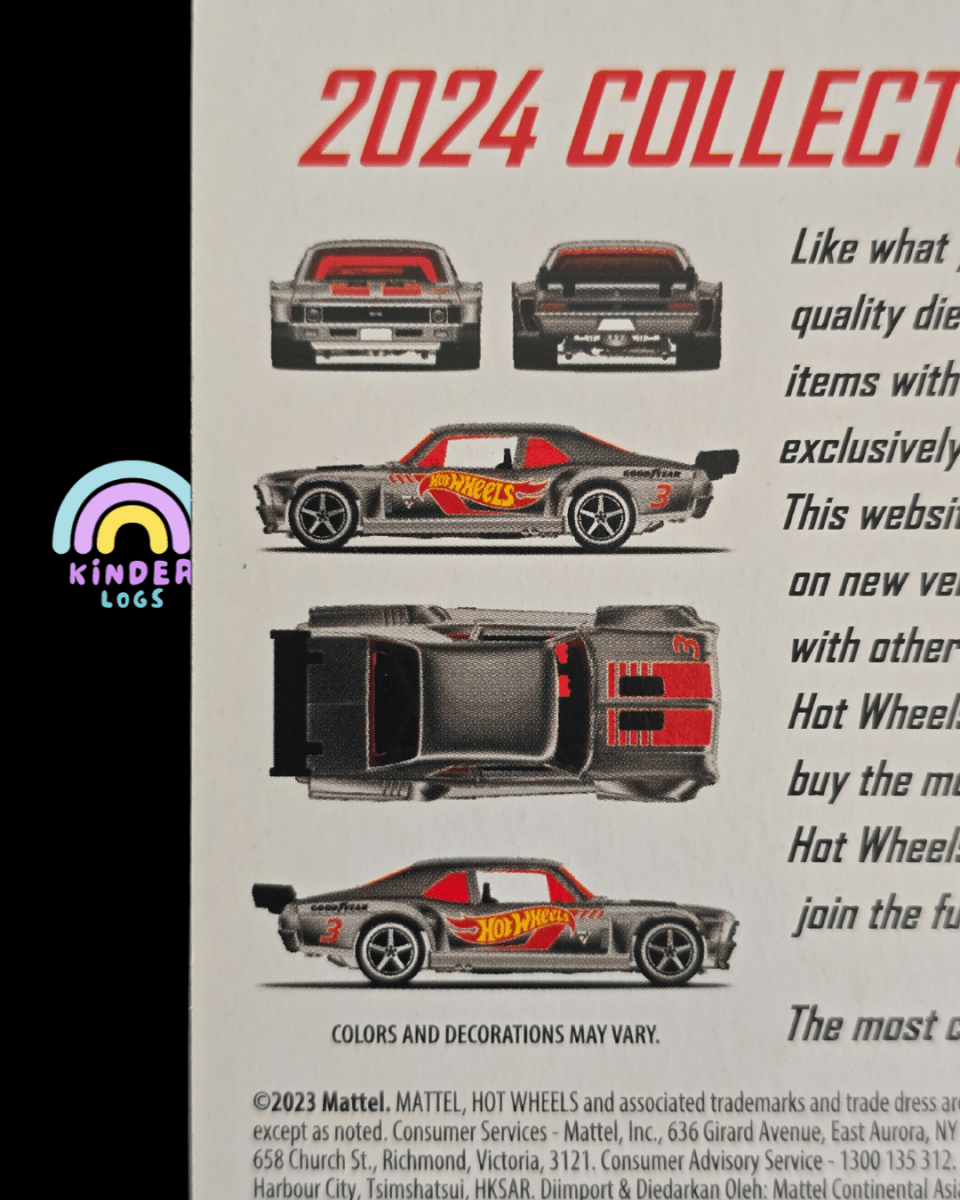 Hot Wheels Custom 1970 Chevy Nova - 2024 ZAMAC Collector Edition - Kinder Logs