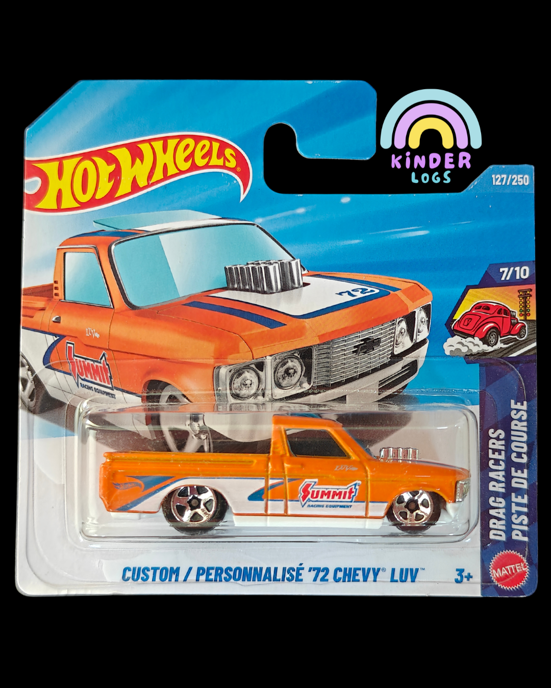 Hot Wheels Custom 1972 Chevy LUV - Orange (Imported - Short Card) - Kinder Logs