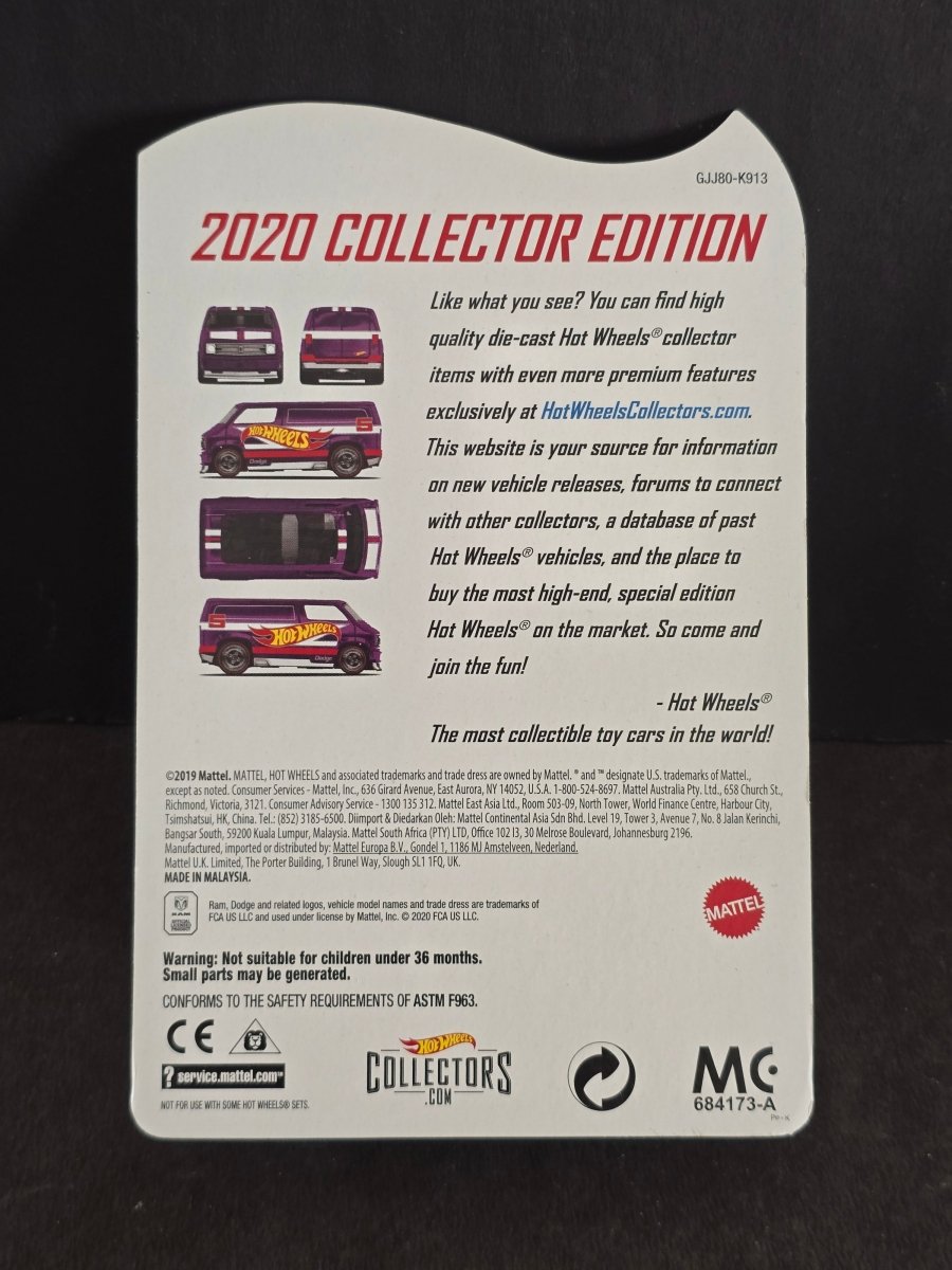 Hot Wheels Custom 1977 Dodge Van - 2020 Collector Edition - Kinder Logs