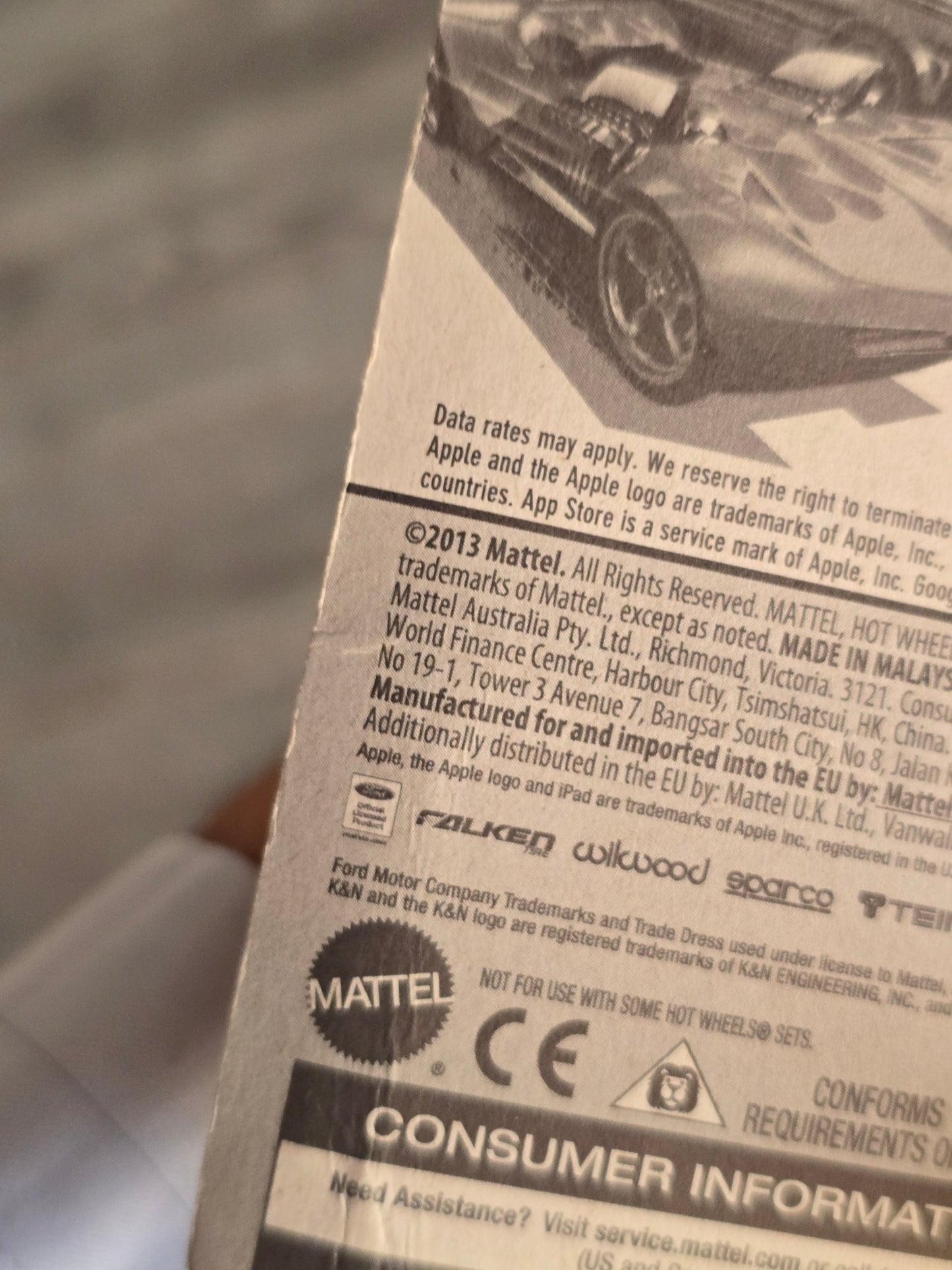 Hot Wheels Custom 2012 Ford Mustang Falken - Black (2013 Imported) - Kinder Logs