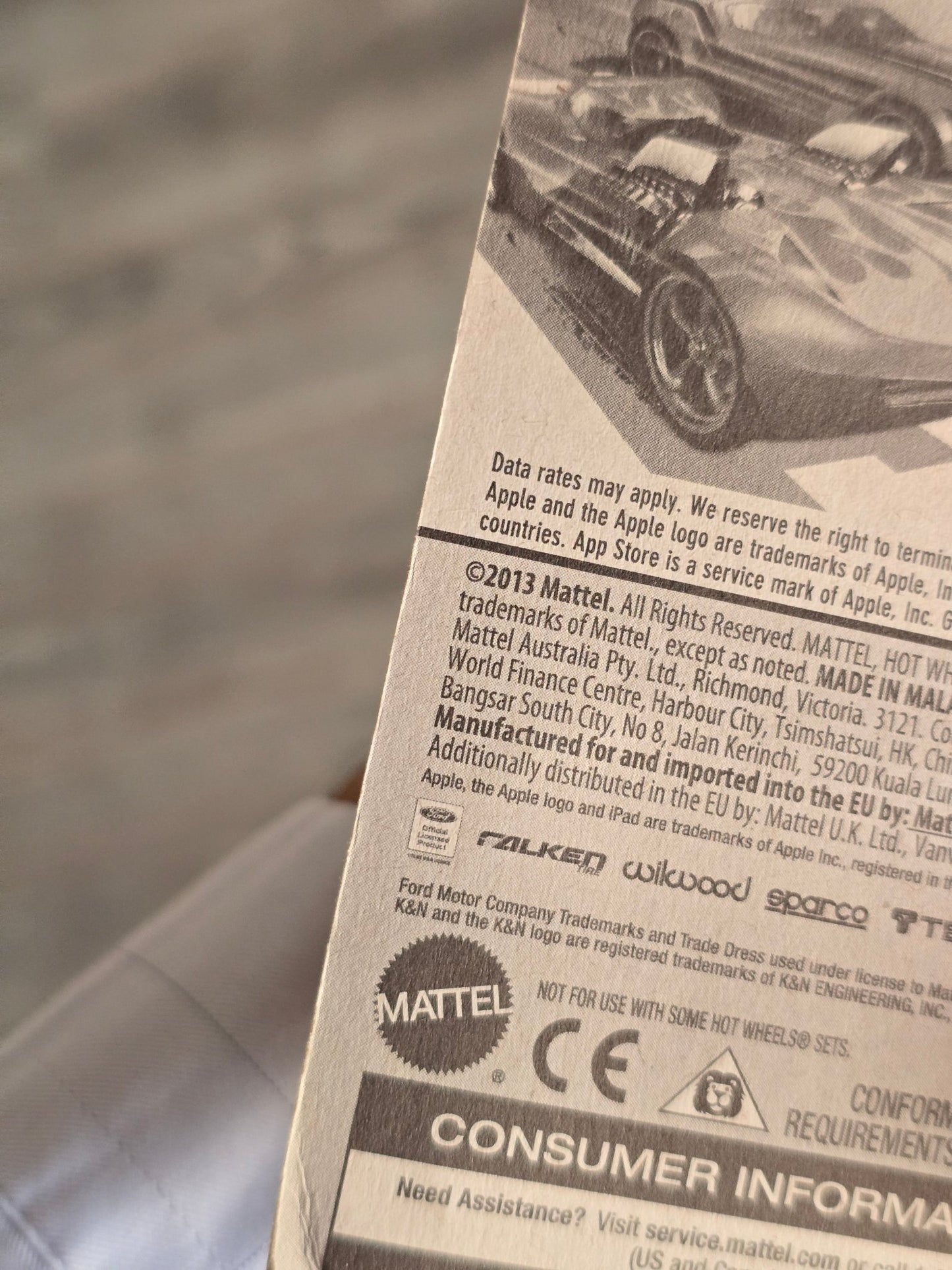 Hot Wheels Custom 2012 Ford Mustang Falken - Blue (2013 Imported) - Kinder Logs