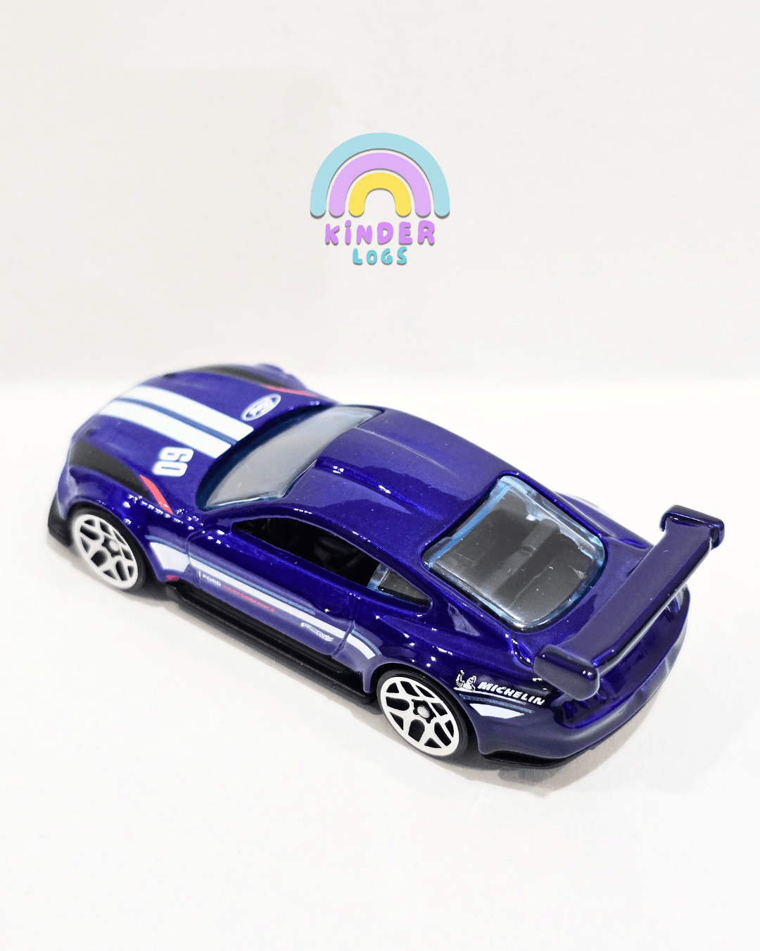 Hot Wheels Custom 2018 Ford Mustang GT - Blue (Uncarded) - Kinder Logs