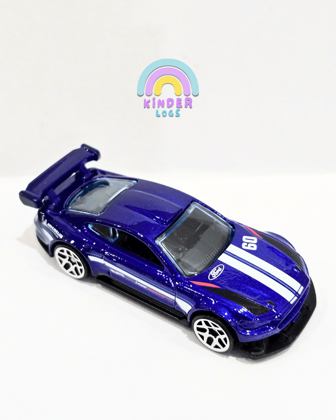 Hot Wheels Custom 2018 Ford Mustang GT - Blue (Uncarded) - Kinder Logs