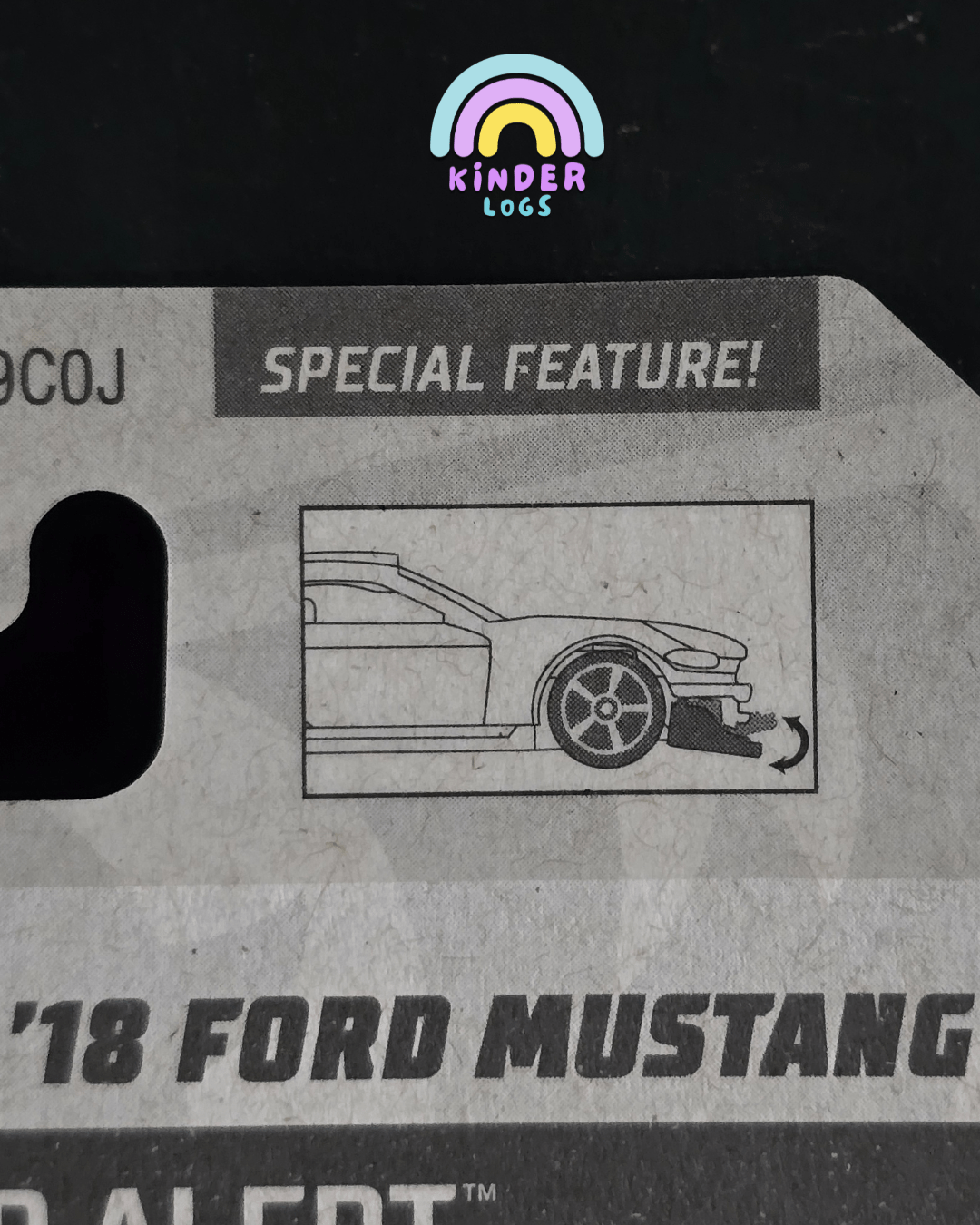 Hot Wheels Custom 2018 Ford Mustang GT - Spoiler Alert (Imported) - Kinder Logs