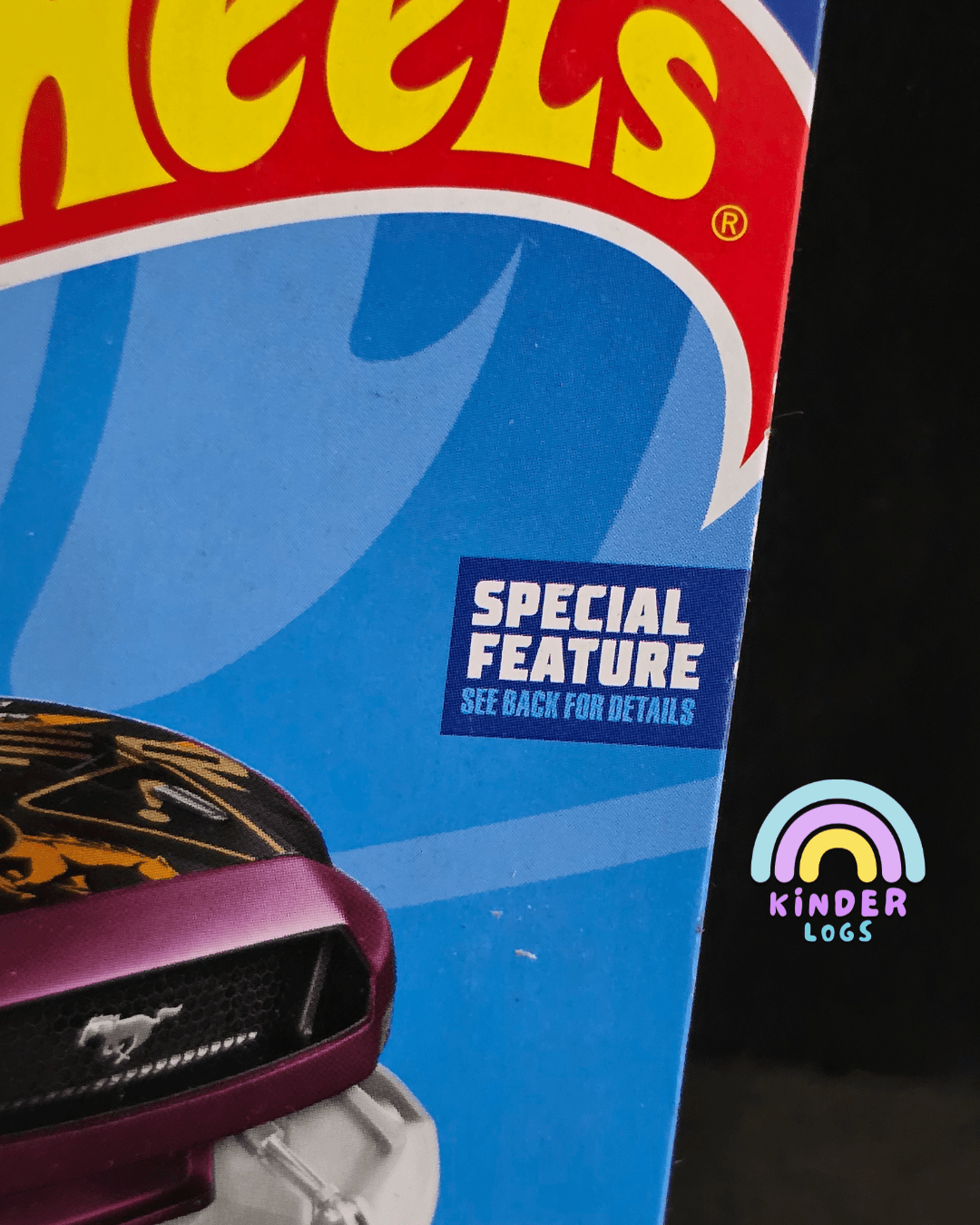 Hot Wheels Custom 2018 Ford Mustang GT - Spoiler Alert (Imported) - Kinder Logs