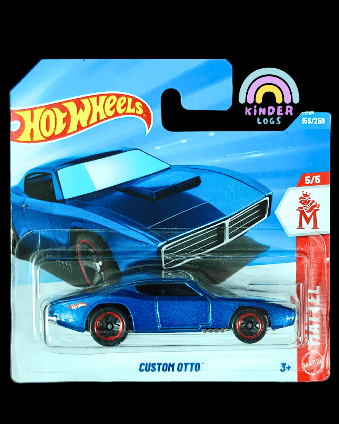 Hot Wheels Custom Otto - Blue (Short Card - Imported) - Kinder Logs