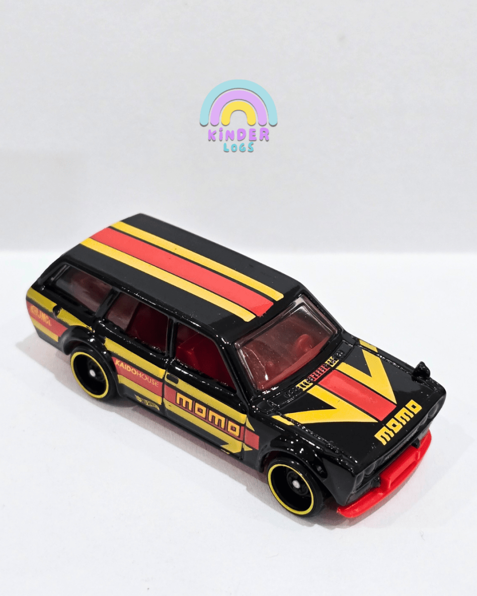 Hot Wheels Datsun Bluebird Wagon 510 MOMO - Black (Uncarded) - Kinder Logs