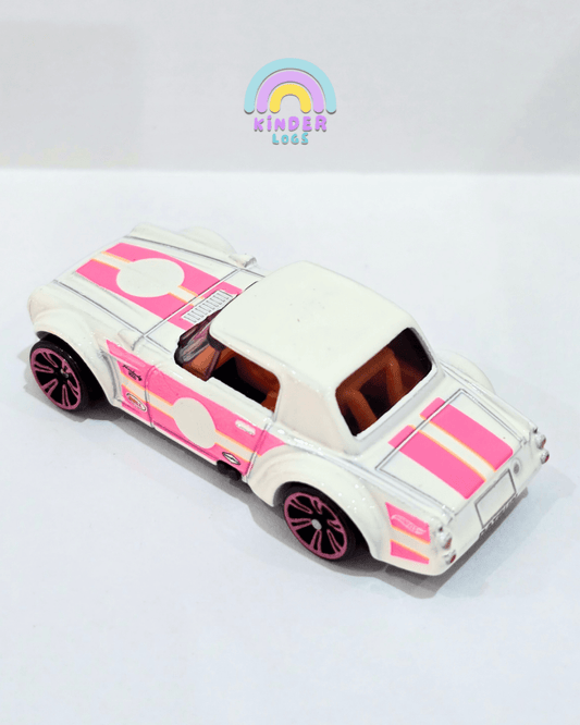 Hot Wheels Datsun Fairlady 2000 Neon Speeders - White (Uncarded) - Kinder Logs