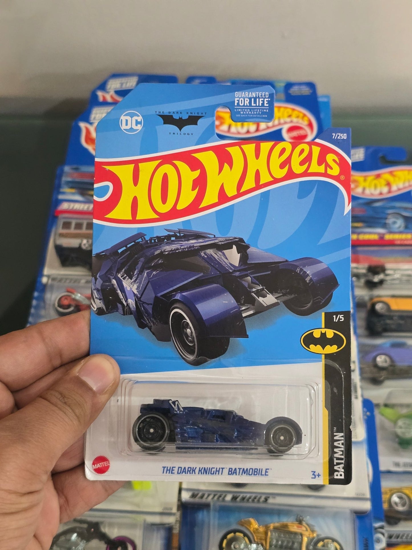 Hot Wheels DC Batman 'The Dark Knight Trilogy' Batmobile - Kinder Logs