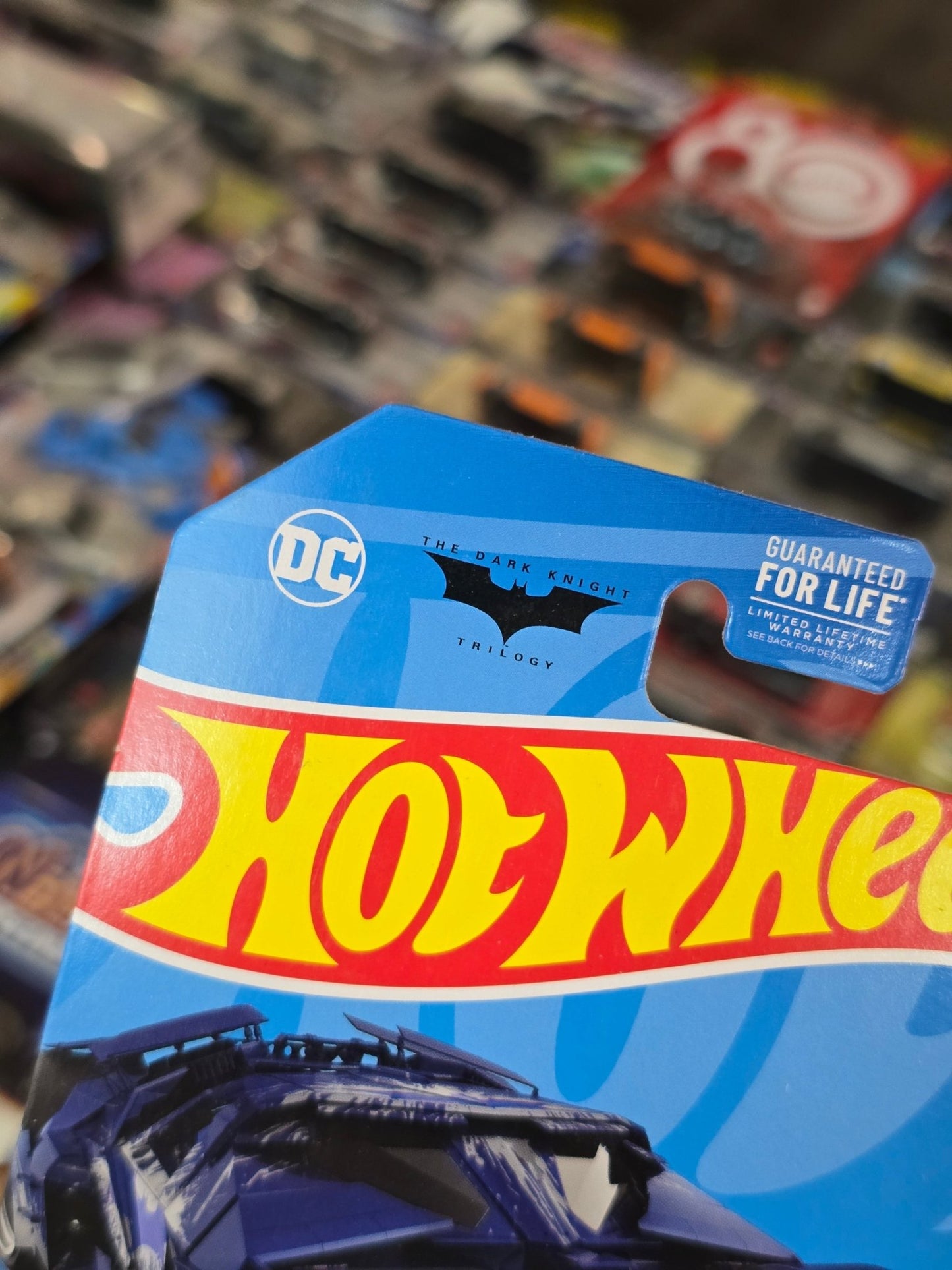 Hot Wheels DC Batman 'The Dark Knight Trilogy' Batmobile (Treasure Hunt) - Kinder Logs