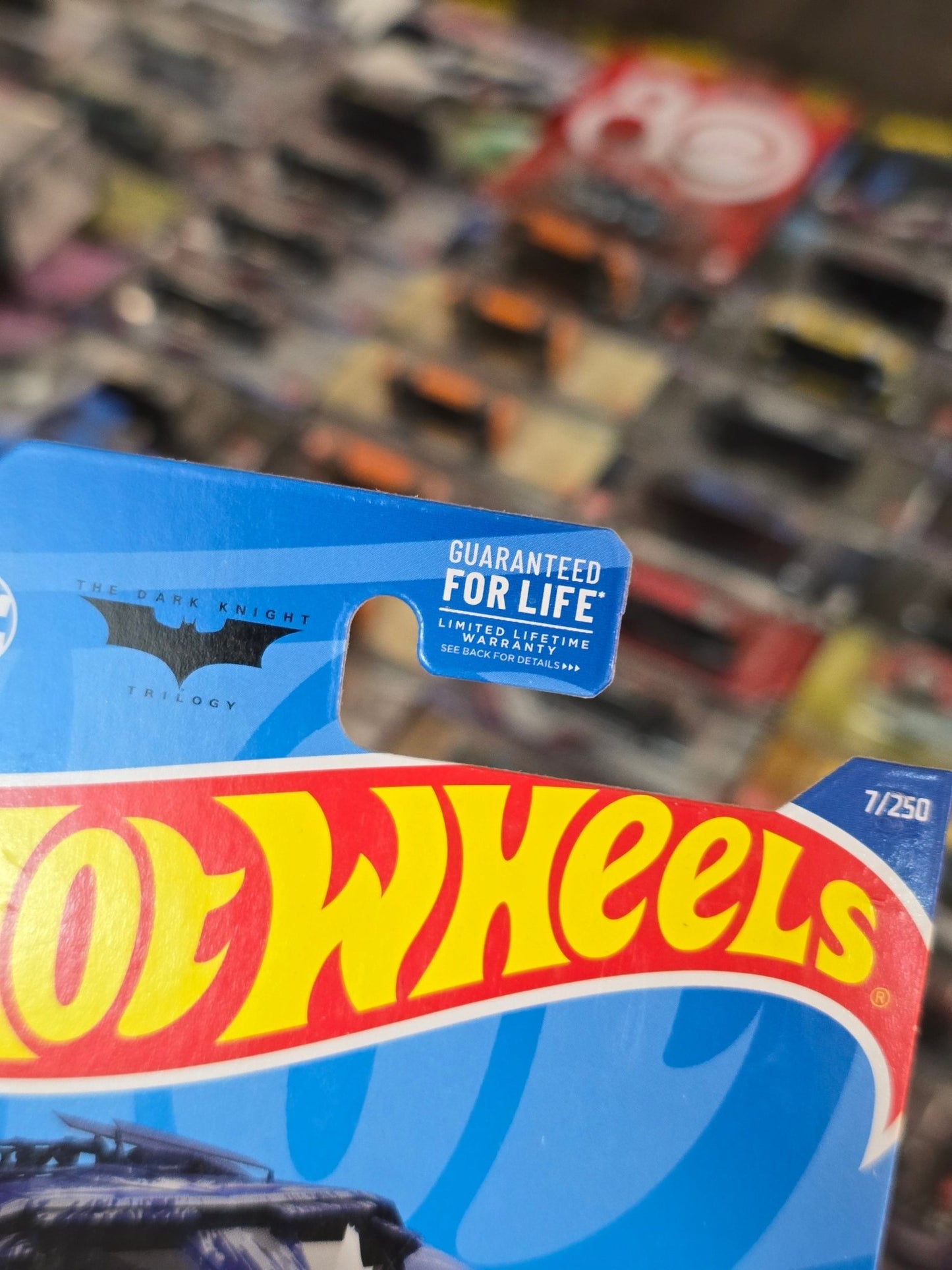 Hot Wheels DC Batman 'The Dark Knight Trilogy' Batmobile (Treasure Hunt) - Kinder Logs
