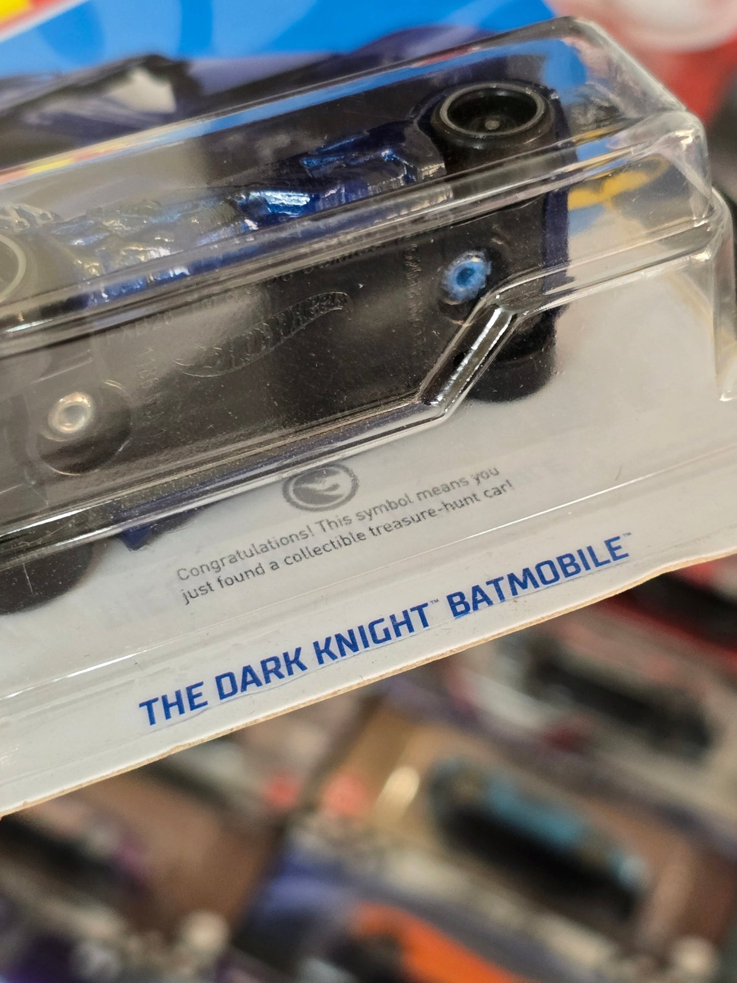 Hot Wheels DC Batman 'The Dark Knight Trilogy' Batmobile (Treasure Hunt) - Kinder Logs