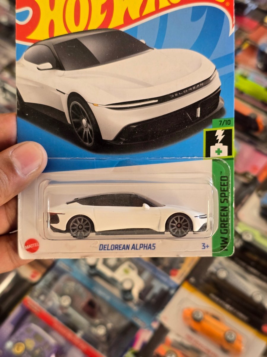 Hot Wheels Delorean Alphas (White) - Kinder Logs
