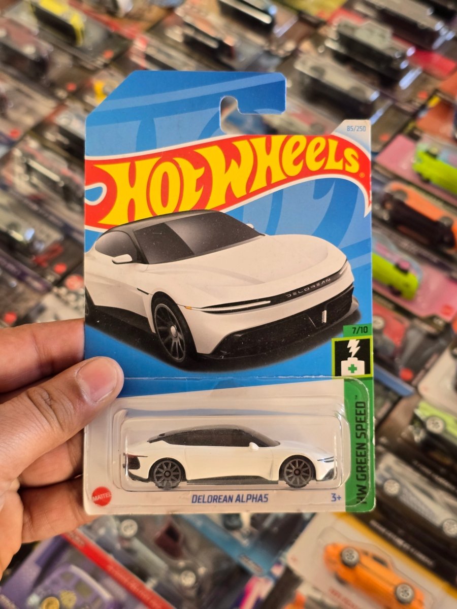 Hot Wheels Delorean Alphas (White) - Kinder Logs