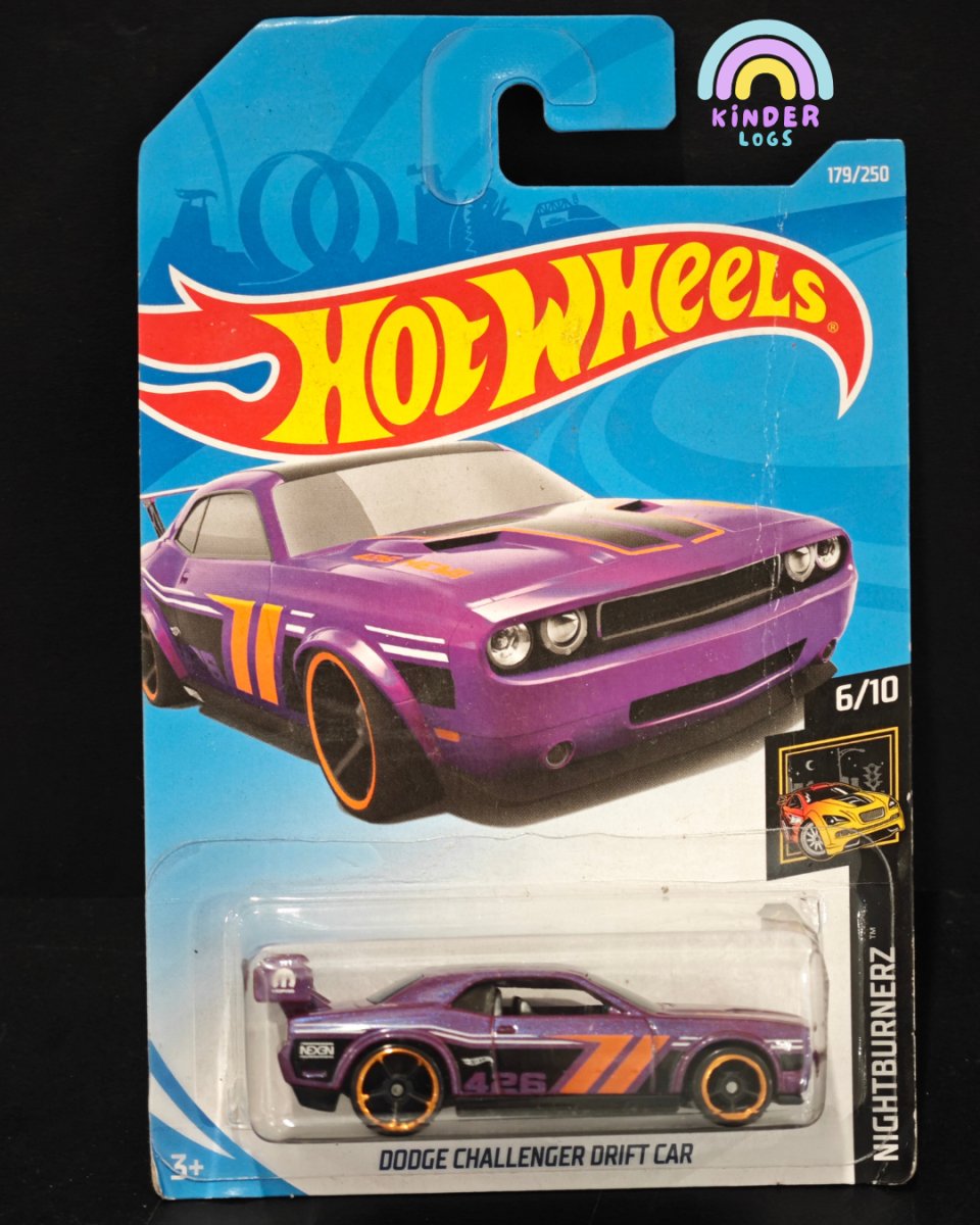 Hot Wheels Dodge Challenger Drift Car - Kinder Logs