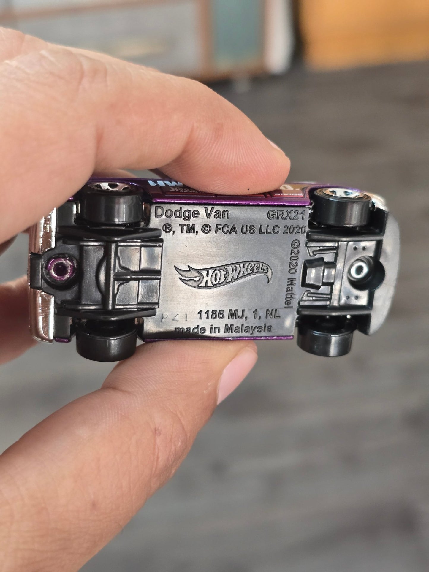 Hot Wheels Dodge Van - Dark Purple (Uncarded - New) - Kinder Logs