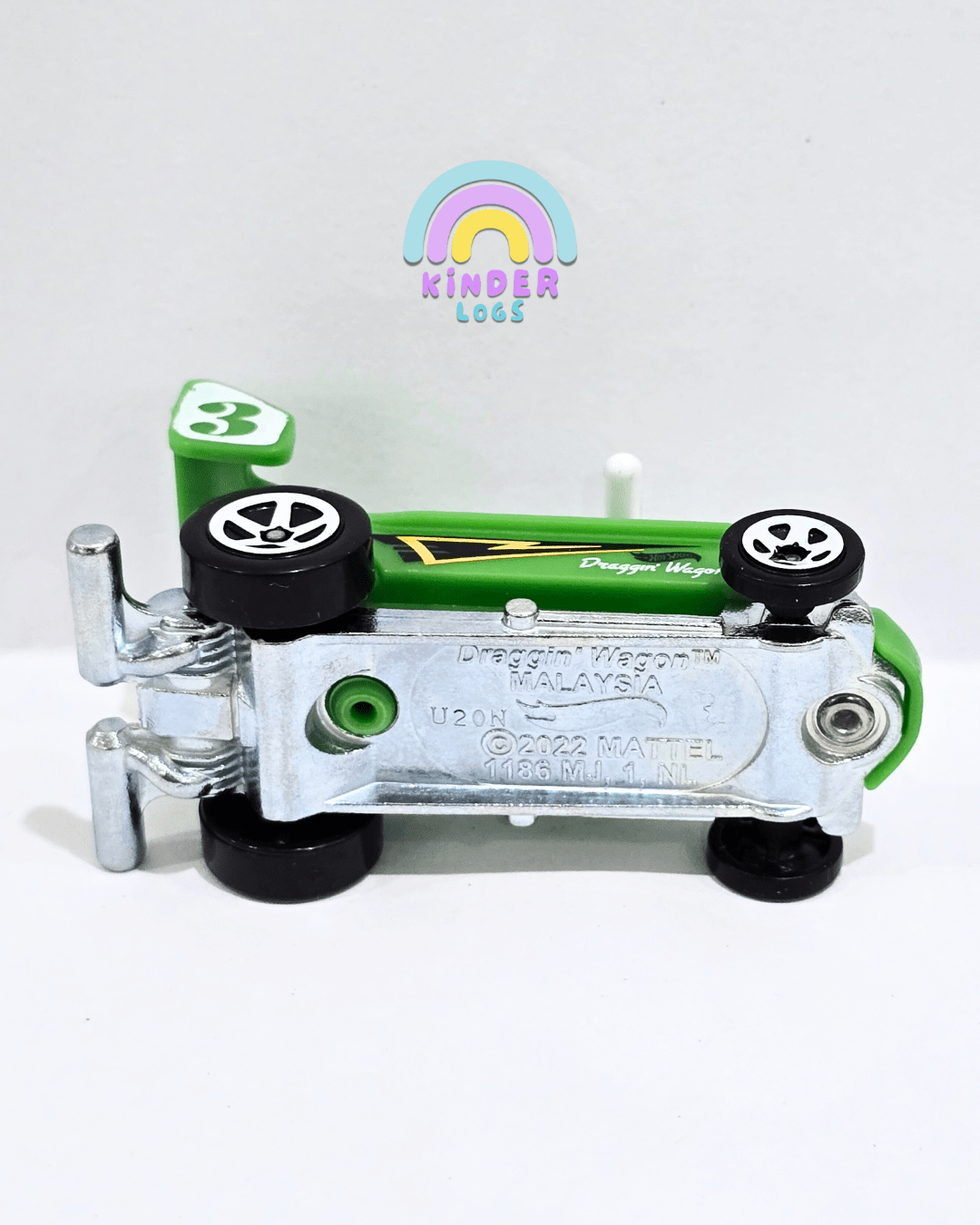 Hot Wheels Draggin' Wagon - Green (Uncarded) - Kinder Logs
