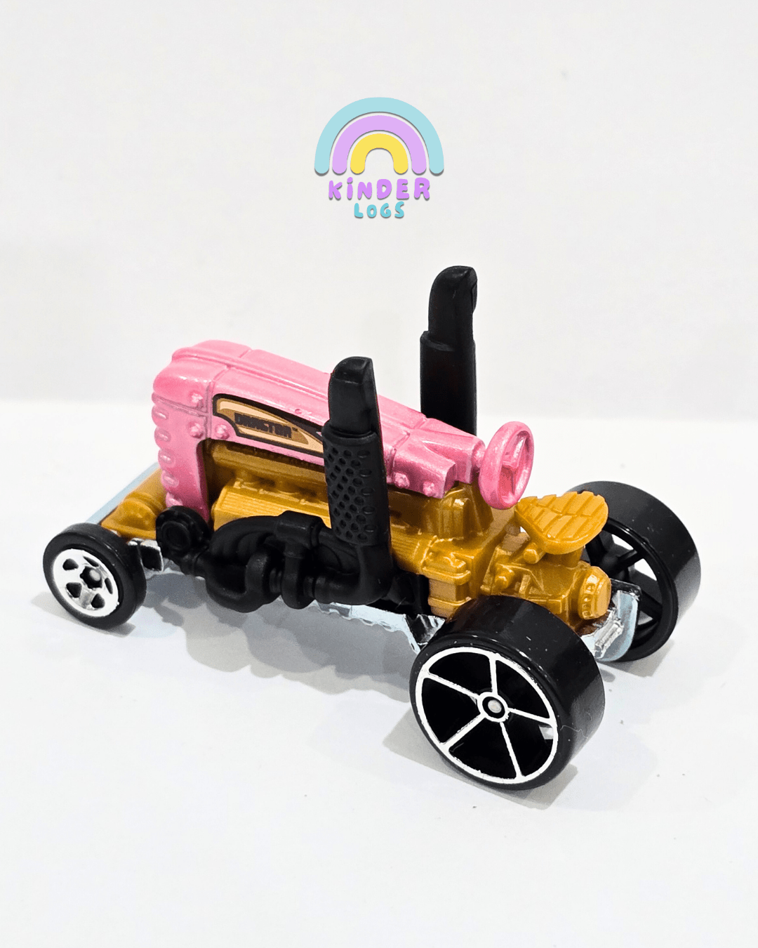 Hot Wheels Dragtor - The Pink Tractor (Uncarded) - Kinder Logs