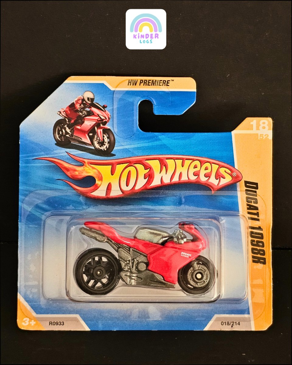 Hot Wheels Ducati 1098R Superbike - Short Card - Kinder Logs