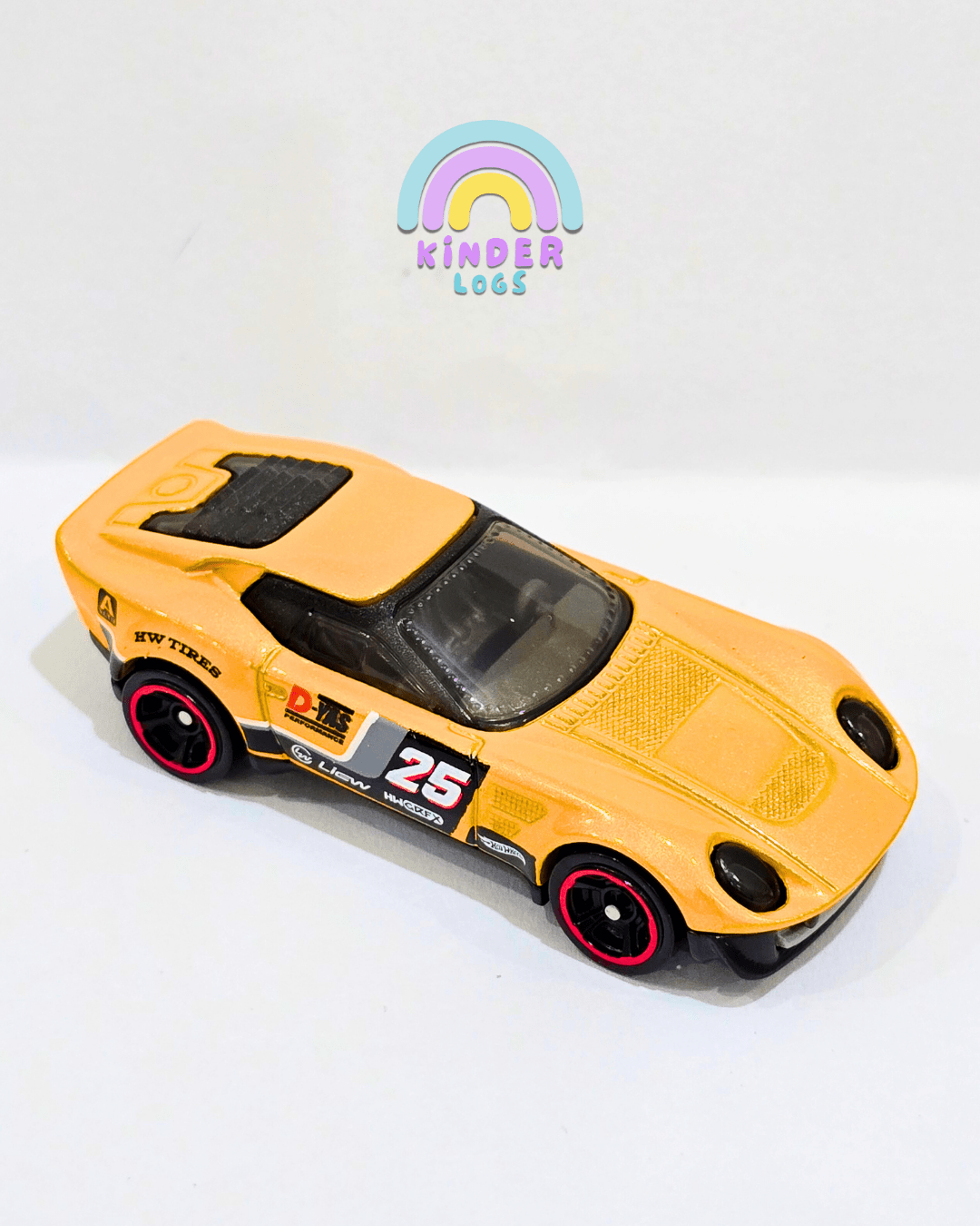 Hot Wheels El Segundo Coupe - Orangish Yellow (Uncarded) - Kinder Logs