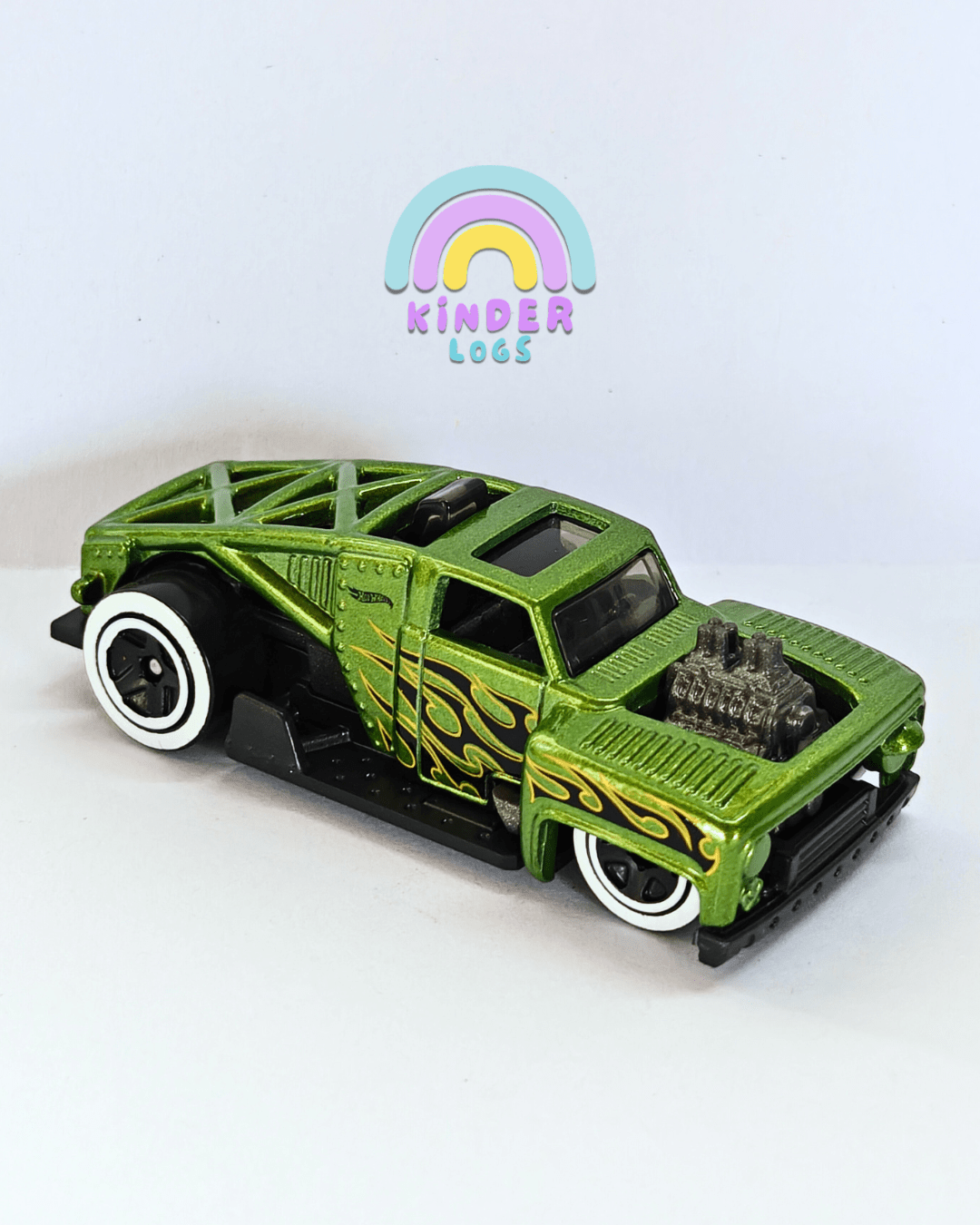 Hot Wheels Erikenstein Rod - Green (Uncarded - New) - Kinder Logs