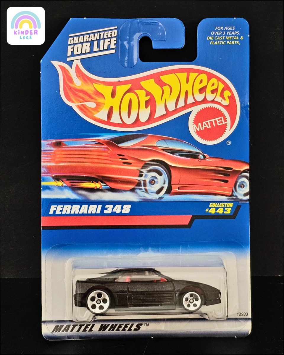 Hot Wheels Ferrari 348 Collector #443 (Black Color) - Kinder Logs