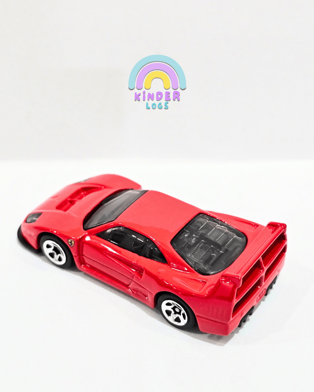 Hot Wheels Ferrari F40 Competizione - Red (Uncarded) - Kinder Logs