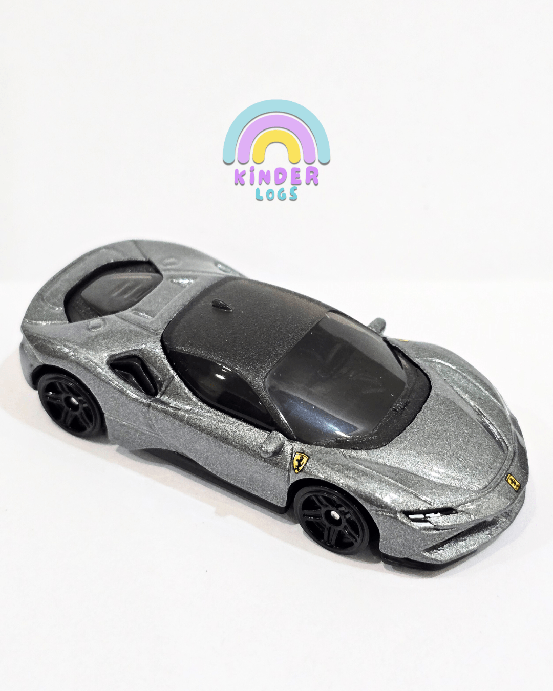 Hot Wheels Ferrari SF90 Stradale - Grey (Uncarded - New) - Kinder Logs
