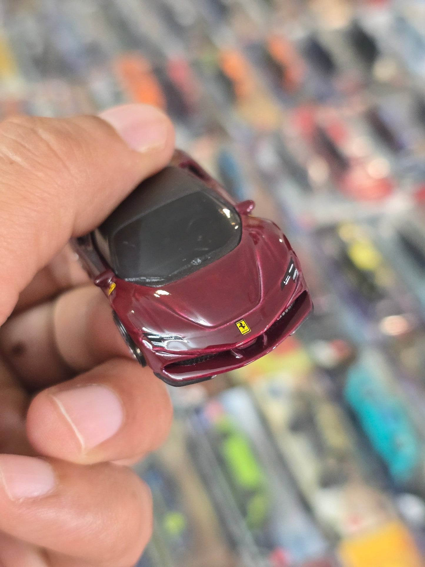 Hot Wheels Ferrari SF90 Stradale - Maroon (Uncarded) - Kinder Logs