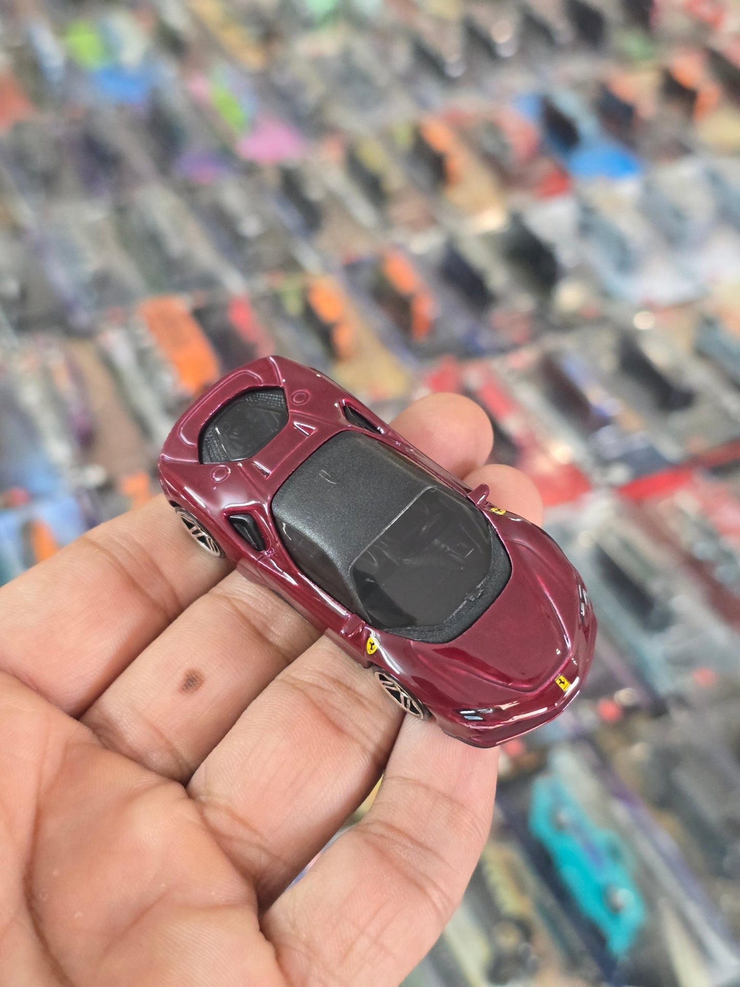 Hot Wheels Ferrari SF90 Stradale - Maroon (Uncarded) - Kinder Logs